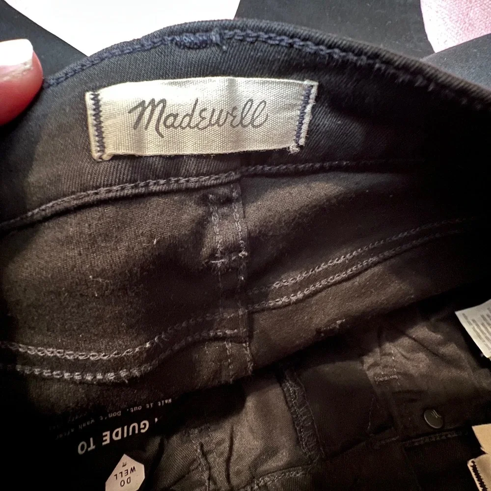 Madewell‎ 9 High-Rise Skinny Jeans Solid Black Pants Size 26
